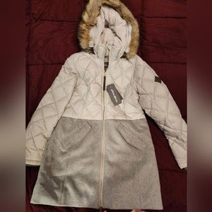 Eddie Bauer large down and wool jacket